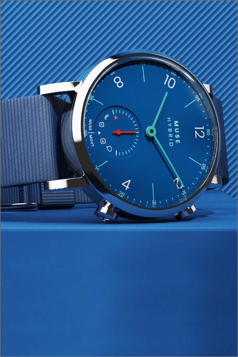 Muse Wearables - Elevate your style with Muse Hybrid Smartwatch . . . . . # muse #musewearables #smart #smartwatch #hybridsmartwatch #watch #blue  #instagram #instagood #instadaily #instamood #facebook #viral #company  #trending #fun #tech #